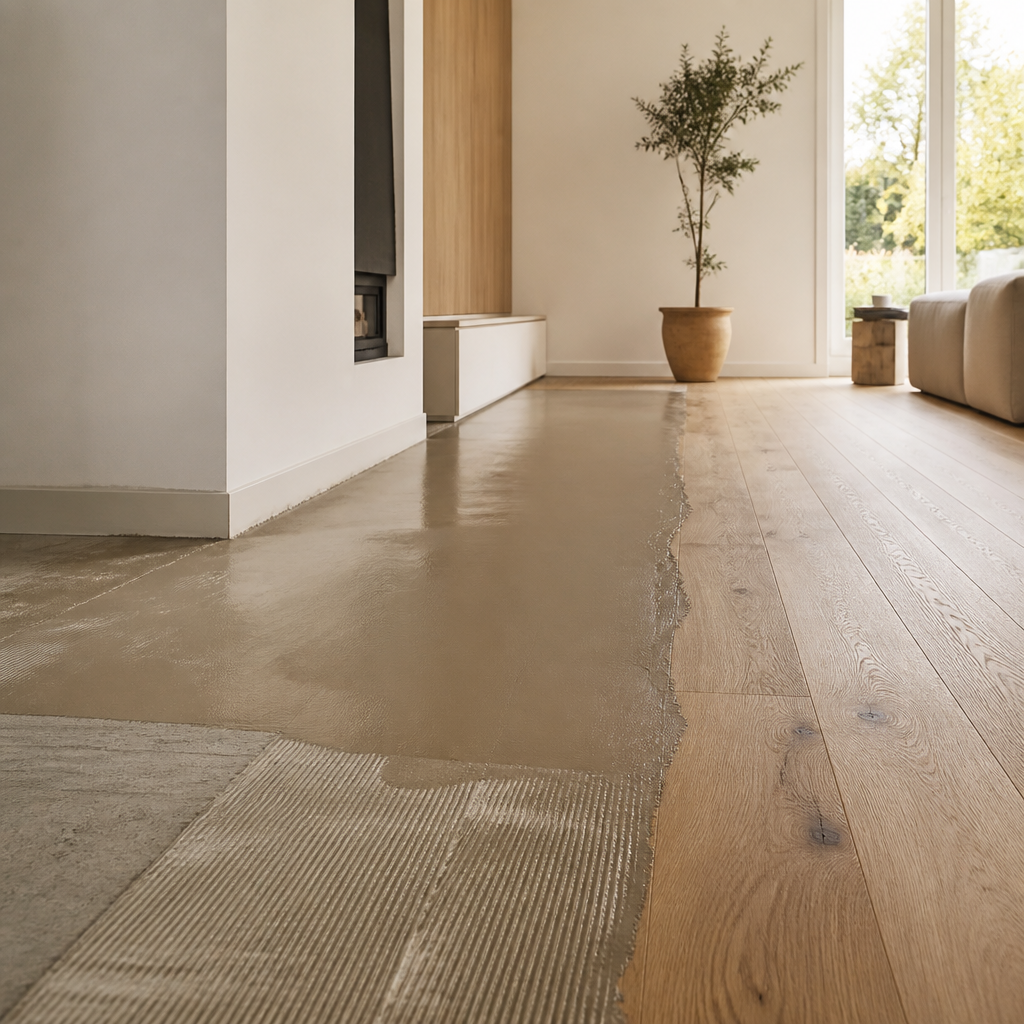 Een houten vloer egaliseren voor een strakke finish