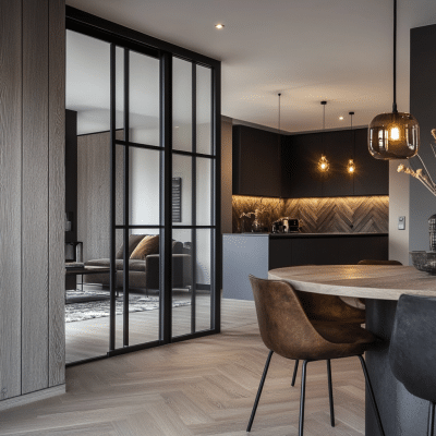 Visgraat eiken | Rustiek ambiance | 12,5 x 62,5 cm | Donker Grijs | [20]