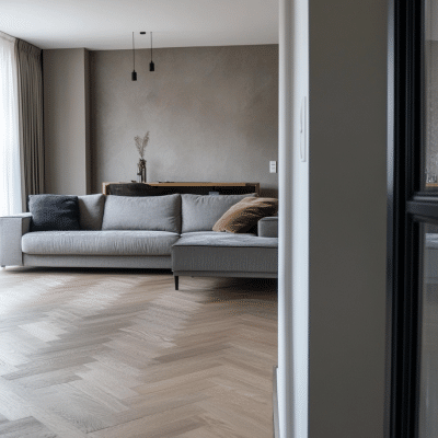 Visgraat eiken | Rustiek ambiance | 12,5 x 62,5 cm | Licht Grijs | [5]